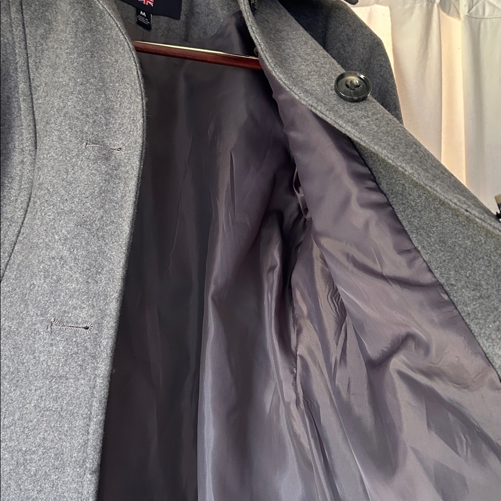 London Fog Gray Pea Coat - Picture 6 of 11